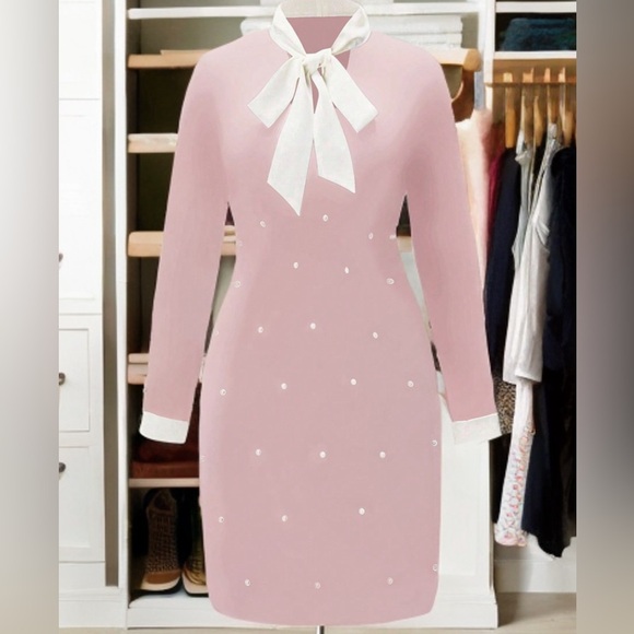 Women's Beaded Studs Decor Knot Collar
Dress - Picture 3 of 3